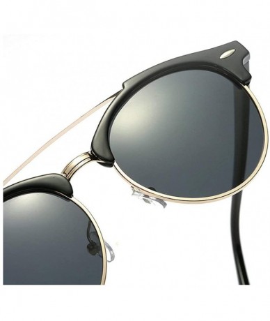 Round Custom Made Myopia Polarized Sunglasses Lady Double beam round Sun Glasses Male Goggles - C218SKINM6S $24.70