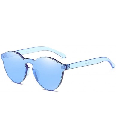 Goggle Glasses- Women Fashion Cat Eye Shades Sunglasses Integrated UV Candy Colored - 0131bu - CO18RS6R5D2 $10.69