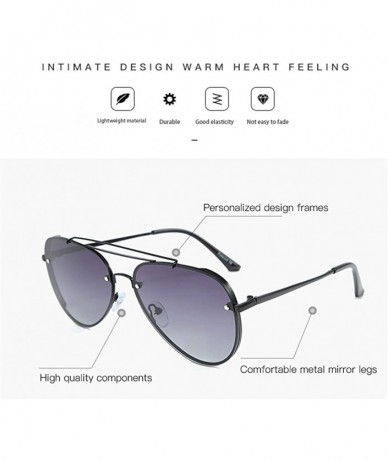 Aviator Frog Mirror Polarized Sunglasses for Men and Women Street Photography Selfy - Goldgrey - CG18ATOCGNK $9.03