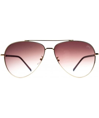 Aviator F070 Trendy Aviator - for Womens-Mens 100% UV PROTECTION - Gold-purplepink - C5192TGCTKA $14.12