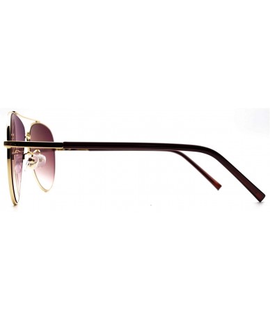 Aviator F070 Trendy Aviator - for Womens-Mens 100% UV PROTECTION - Gold-purplepink - C5192TGCTKA $14.12