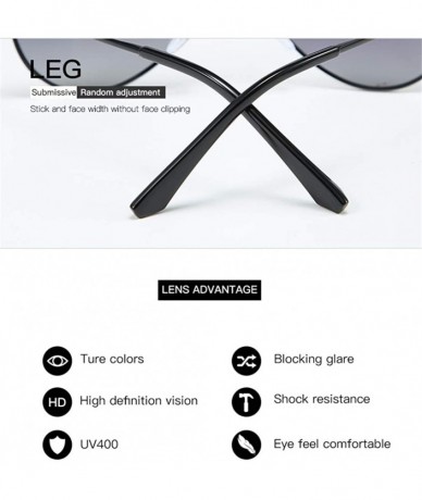 Aviator Frog Mirror Polarized Sunglasses for Men and Women Street Photography Selfy - Goldgrey - CG18ATOCGNK $9.03