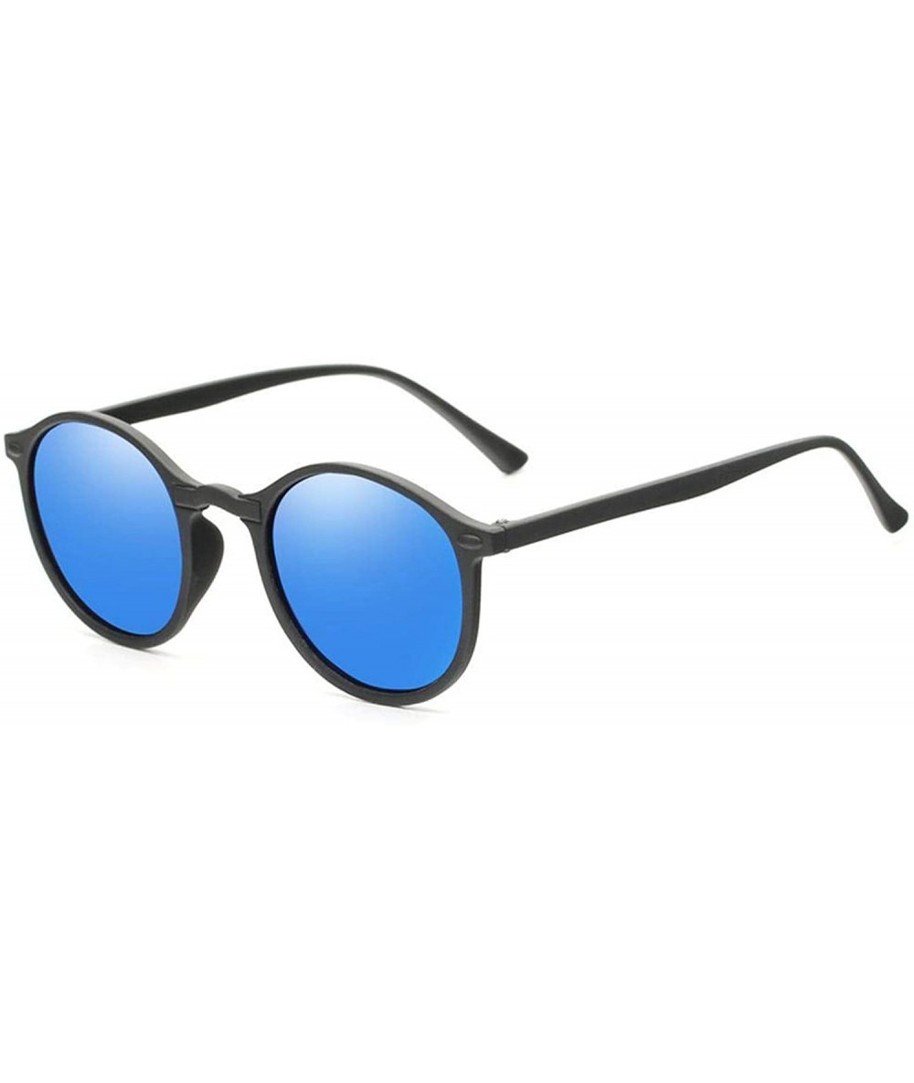 Night Vision Polarized Sunglasses Men Women Small Round Goggles Sun Glasses  Driver Driving UV400 Eyewear - Blue - CN199C773ME