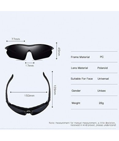 Aviator Outdoor riding sport polarized glare Sunglasses explosion-proof ultraviolet half-frame Sunglasses - A - CU18Q06WXQ5 $...