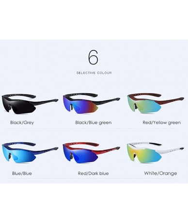 Aviator Outdoor riding sport polarized glare Sunglasses explosion-proof ultraviolet half-frame Sunglasses - A - CU18Q06WXQ5 $...