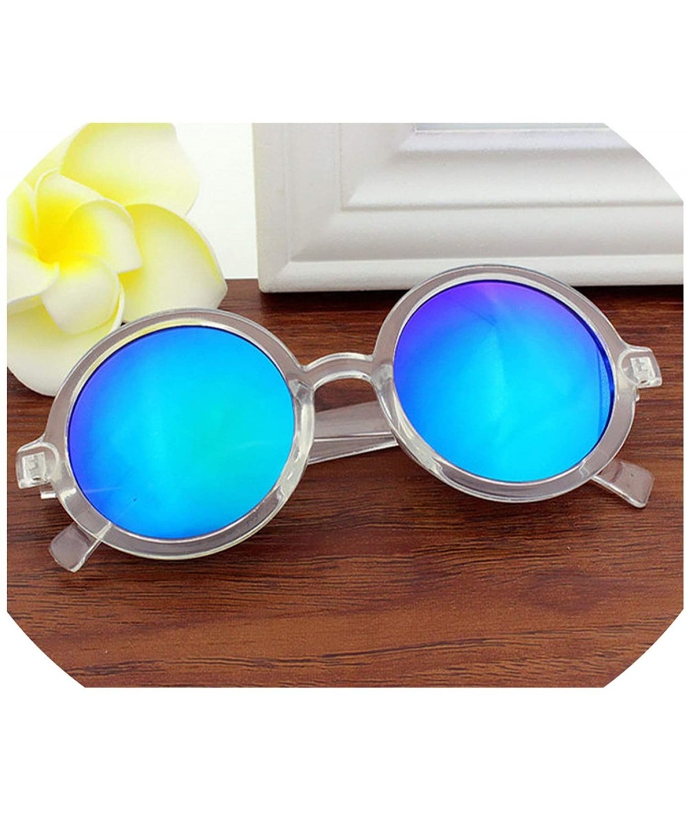 Round Vintage Round Sunglasses Women Classic Retro Coating Sun Glasses Female Male Sun Glasses - Green - CF18WD6WZQ4 $25.76