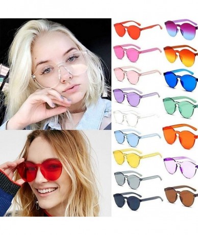 Round Unisex Fashion Candy Colors Round Outdoor Sunglasses Sunglasses - Light Pink - C8190L005S5 $17.85