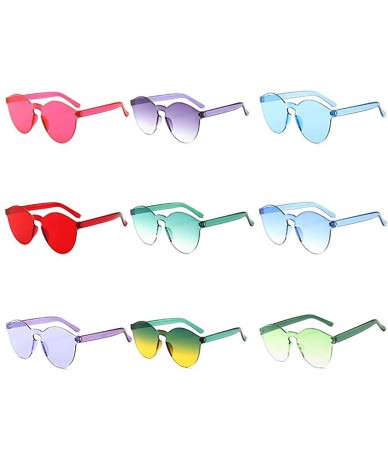 Round Unisex Fashion Candy Colors Round Outdoor Sunglasses Sunglasses - Rose Red - C8199UM32TL $12.14