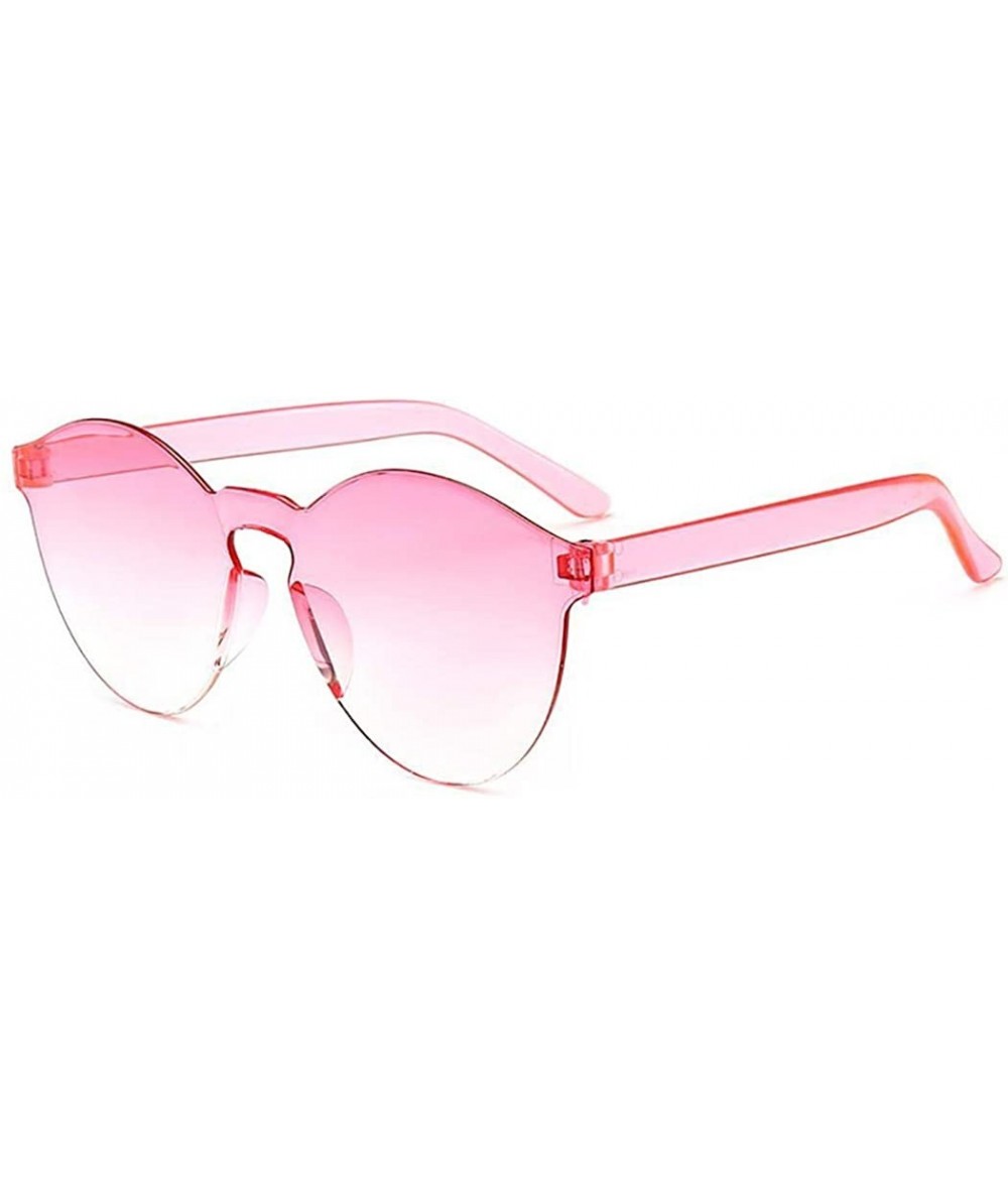 Round Unisex Fashion Candy Colors Round Outdoor Sunglasses - Pink - CB199XC39RI $14.75