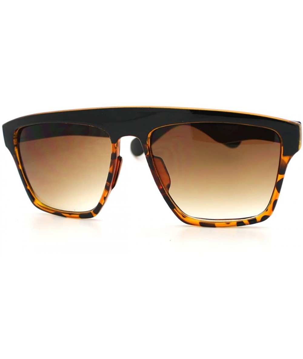 Square New Unisex Sunglasses Square Arched Top Robot Frame 2-Tone Colors - Black/Tort Brown - CM11CB4NTVR $8.56