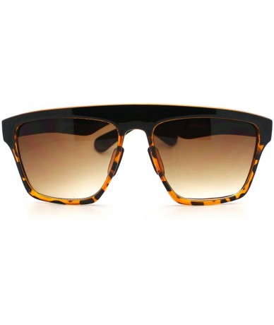 Square New Unisex Sunglasses Square Arched Top Robot Frame 2-Tone Colors - Black/Tort Brown - CM11CB4NTVR $8.56