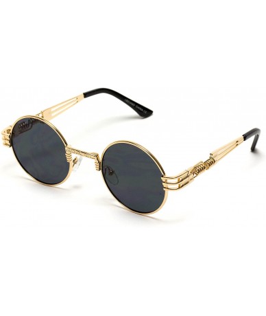 Rectangular Metal Frame Retro Round Clear Lens Glasses - Gold Frame / Black Lens - C518CITZGKW $10.27