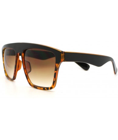 Square New Unisex Sunglasses Square Arched Top Robot Frame 2-Tone Colors - Black/Tort Brown - CM11CB4NTVR $8.56