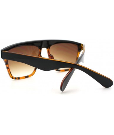 Square New Unisex Sunglasses Square Arched Top Robot Frame 2-Tone Colors - Black/Tort Brown - CM11CB4NTVR $8.56