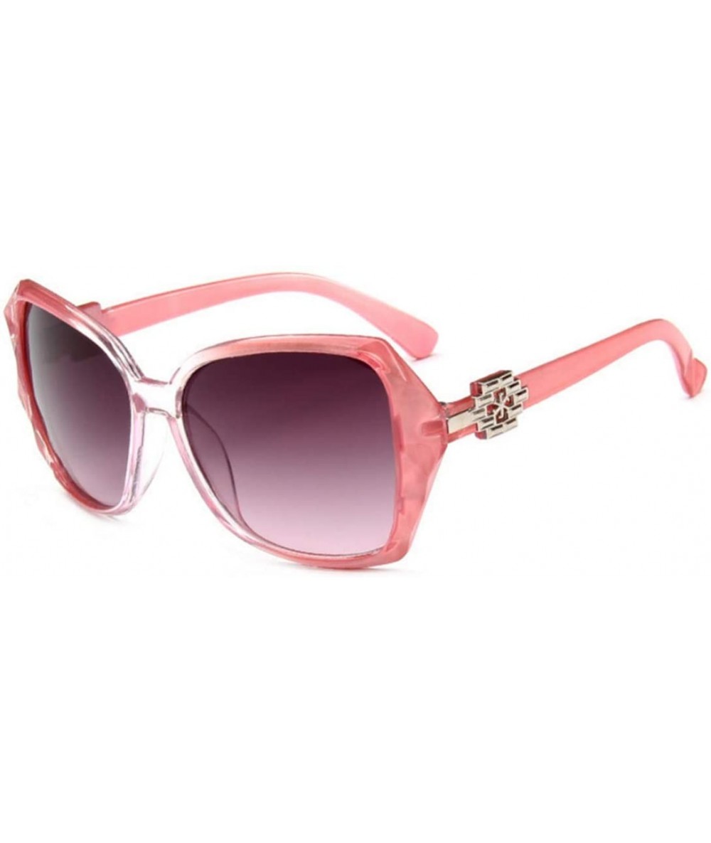 Square Star Glasses Women's Fashion Polarized Sunglasses Pink - Pink - CL190HMS487 $7.21