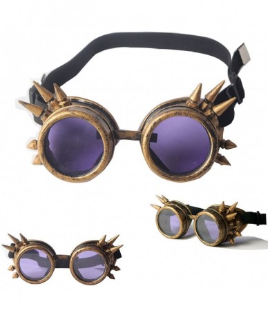 Goggle Spiked Kaleidoscope Glasses Elastic Band Steampunk Goggle Glasses Cosplay - Orange - CN18T4IN8SI $12.38