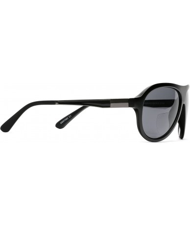 Aviator Bifocal Readers Pilot Military Cool Factor Sun-shade Sunglasses - Black - C7189AN76UK $25.14