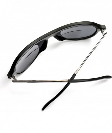 Aviator Bifocal Readers Pilot Military Cool Factor Sun-shade Sunglasses - Black - C7189AN76UK $25.14