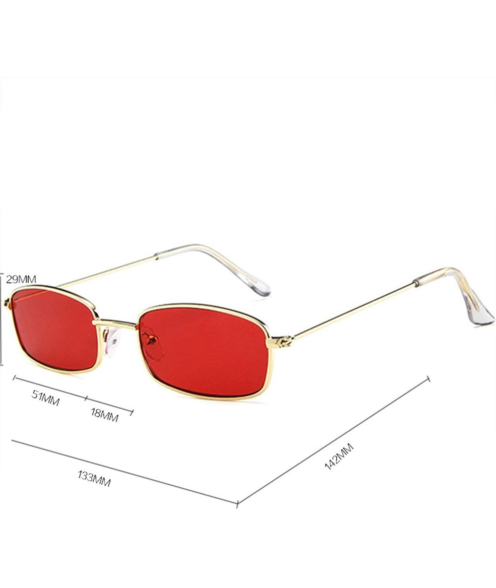 Rectangle Sunglasses Women Small Square Glasses Vintage Brand