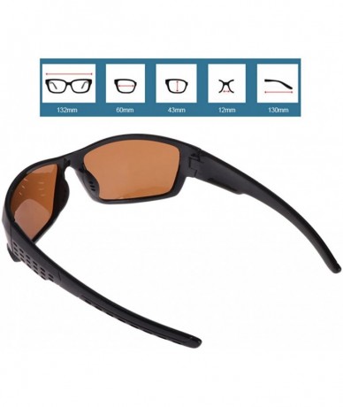 Sport Portable Glasses Fishing Cycling Polarized Outdoor Sunglasses Sport Eyewear UV400 - Brown - CJ18ID9DRZ7 $10.27