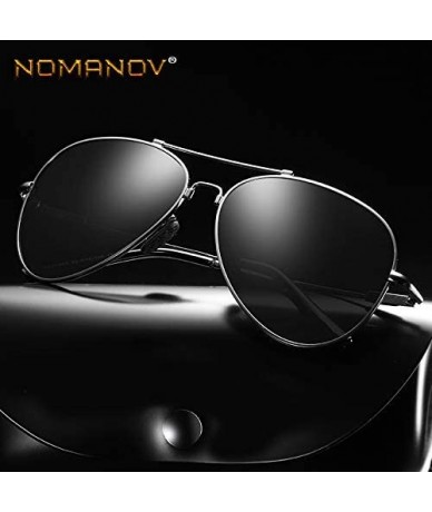 Aviator Alloy Frame Men Women Sun Glasses Polarized Mirror Sunglasses Myopia Minus Lens - Black - CV190404C79 $22.24