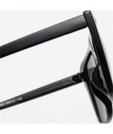 Oversized 2019 Fashion Sunglasses Women Brand Designer Luxury Eyeglasses BlackBlue - Blackwhite - CH18Y3OCYCZ $11.93