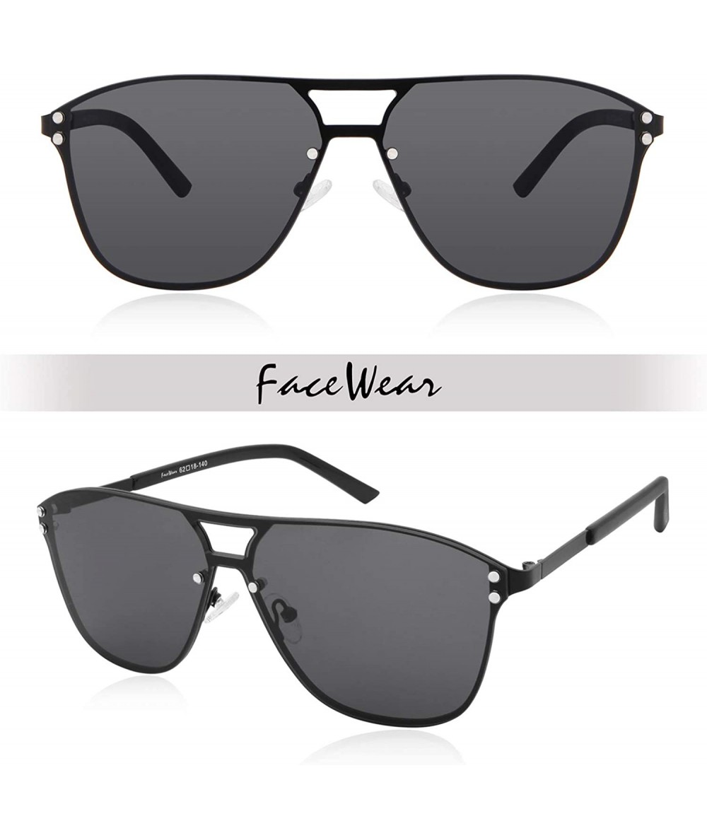  FaceWear Rimless Mirrored Sunglasses Oversized Women