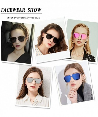 Rimless Rimless Mirrored Sunglasses Fashion Oversized for Women Men COS1113 - C1-black - CA18W84XZON $17.72