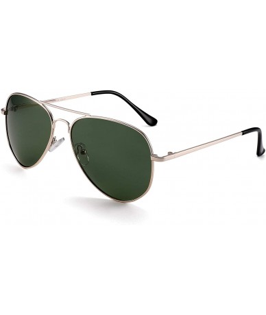 Aviator Retro Polarized Aviator Sunglasses for Men Women Metal Frame Sun Glasses UV400 Protection - CH194ES2X2Z $11.32