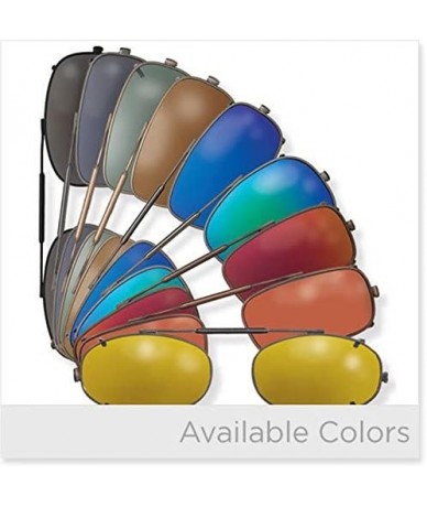 Round Visionaries Polarized Clip on Sunglasses - Round - Gun Frame - 49 x 43 Eye - C012MAD0X58 $36.65