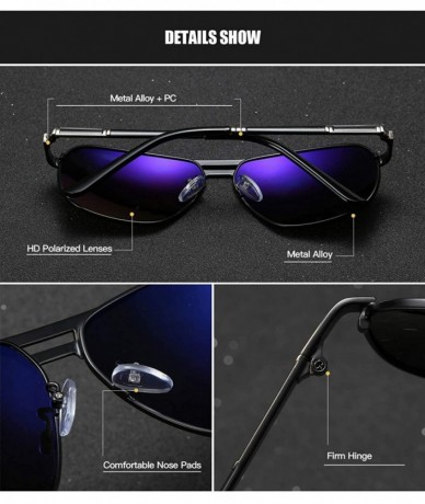 Oval Men Polarized Sunglasses For Women Oval Aloy Frame Sun Glasses Driving Glasses 90092 - Red Gold - CN18WTICHS7 $16.83