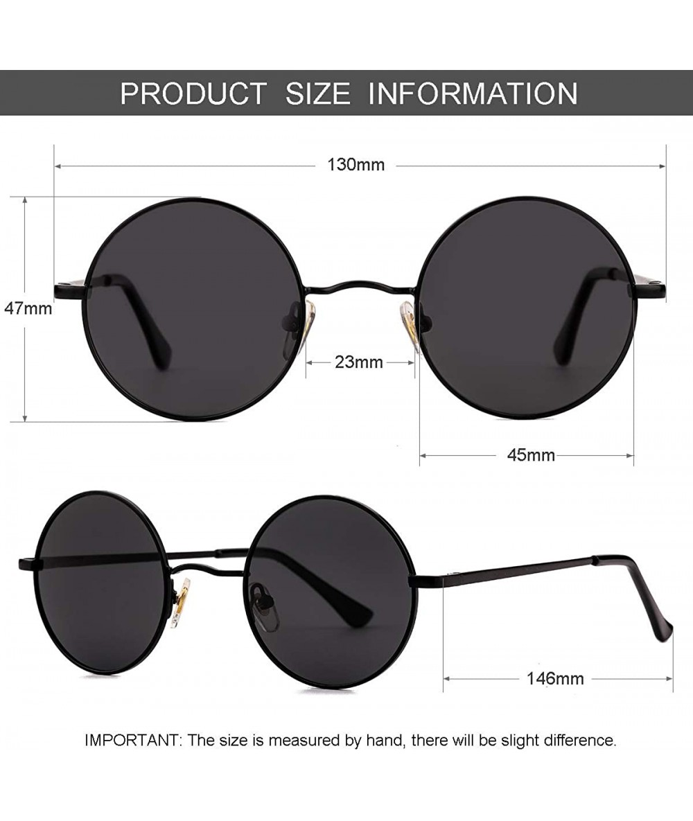 John Lennon Glasses - Small Round Polarized Sunglasses for Women