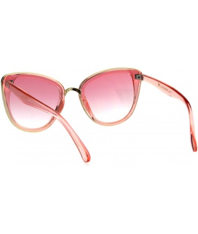 Square Womens Chic Double Frame Butterfly Sunglasses Designer Style UV 400 - Pink (Pink) - C418IC90E69 $10.05