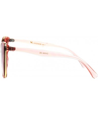 Square Womens Chic Double Frame Butterfly Sunglasses Designer Style UV 400 - Pink (Pink) - C418IC90E69 $10.05