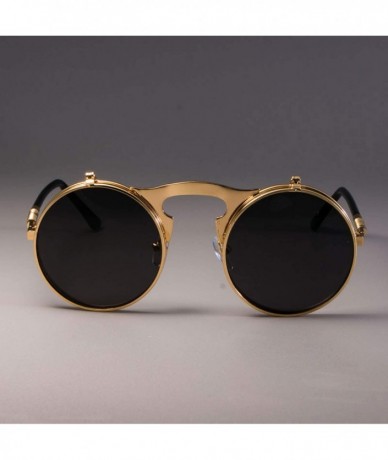 Round 3057 STEAMPUNK Metal Round Sunglasses Men Women Retro CIRCLE SUN GLASSES Fashion Eyewear Shades UV Protection - CV197A2...