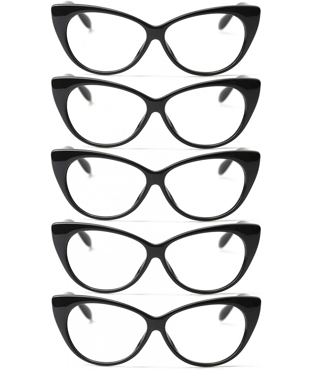 SOOLALA Womens 3-Pair Value Pack Fashion Designer Cat Eye Glasses