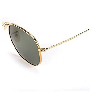 Oval Sunglasses for Men Women Flash Lens Street Fashion Metal Frame Classic Vintage Shades Light Weight JM001 - CF18ISTNS0W $...