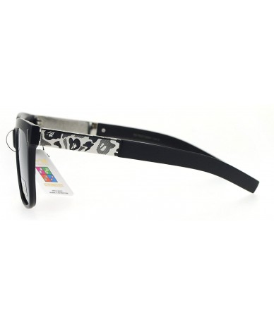 Oversized Trendy Oversize Mens Mob Horn Rim Hipster Sunglasses - Matte Black - C812NSD2YKA $8.37