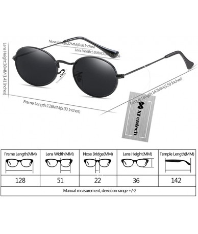 Round New Women's Eyewear Metal Frame Round Retro UV 400 Sunglasses - Black Frame Grey Lens - C218DOU6GAM $7.68