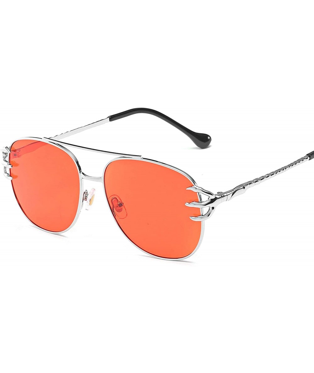 Sport Vintage Classic Retro Claw Sunglasses for Women Metal PC UV400 Sunglasses - Red - C118SASC4UQ $17.15