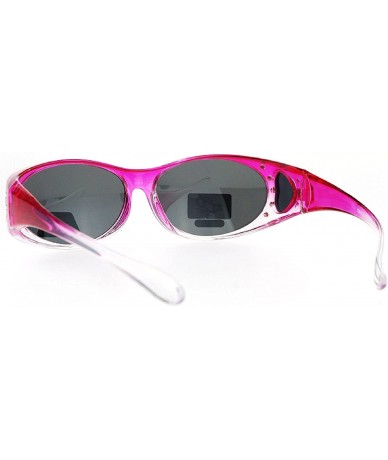 Goggle 2 Womens Polarized Rhinestone Fit Over Ombre Sunglasses Wear Over Eyeglasses - 1 Blue / 1 Pink - CK18EDMUG63 $18.18