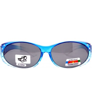 Goggle 2 Womens Polarized Rhinestone Fit Over Ombre Sunglasses Wear Over Eyeglasses - 1 Blue / 1 Pink - CK18EDMUG63 $18.18