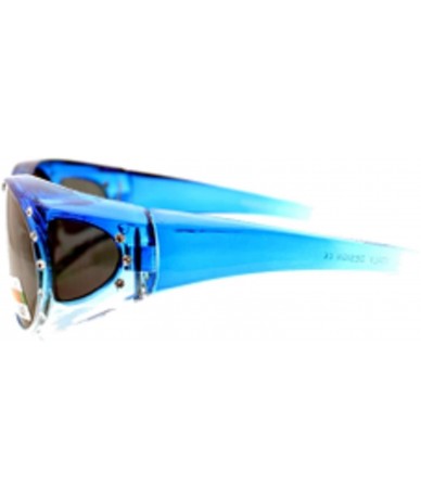 Goggle 2 Womens Polarized Rhinestone Fit Over Ombre Sunglasses Wear Over Eyeglasses - 1 Blue / 1 Pink - CK18EDMUG63 $18.18