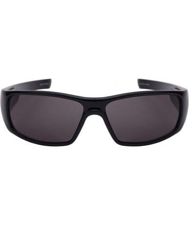 Sport Men's Full Frame Sports Sunglasses with Solid Lens 570080-SD - Black - C912FTCPBJZ $8.22