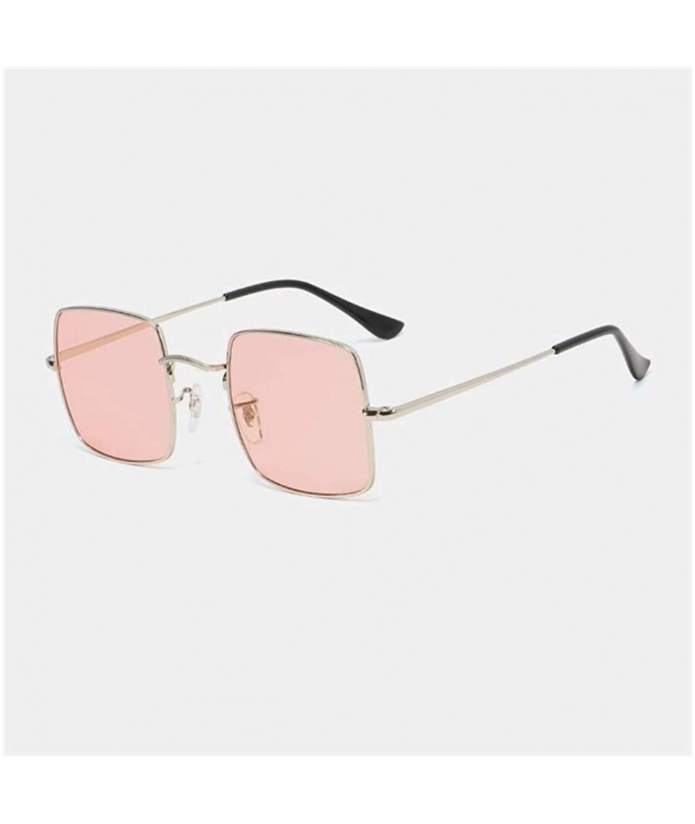 Square Gold Silk Side Oversized Square Sunglasses for Women and Men - C3 Silver Pink - CJ1987ZSCCM $10.12