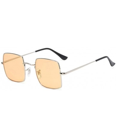 Square Gold Silk Side Oversized Square Sunglasses for Women and Men - C3 Silver Pink - CJ1987ZSCCM $10.12