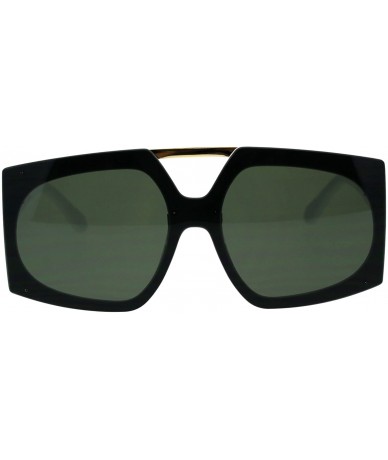 Sport Womens Flat Top Retro Racer Plastic Robotic Sunglasses - White Green - CJ18EW7I70Q $14.06