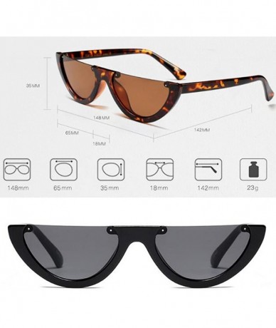 Goggle Classic Half Frame Cat Eye Sunglasses Mod Style For Men Women - C10 - CK18CMYNQ39 $22.32