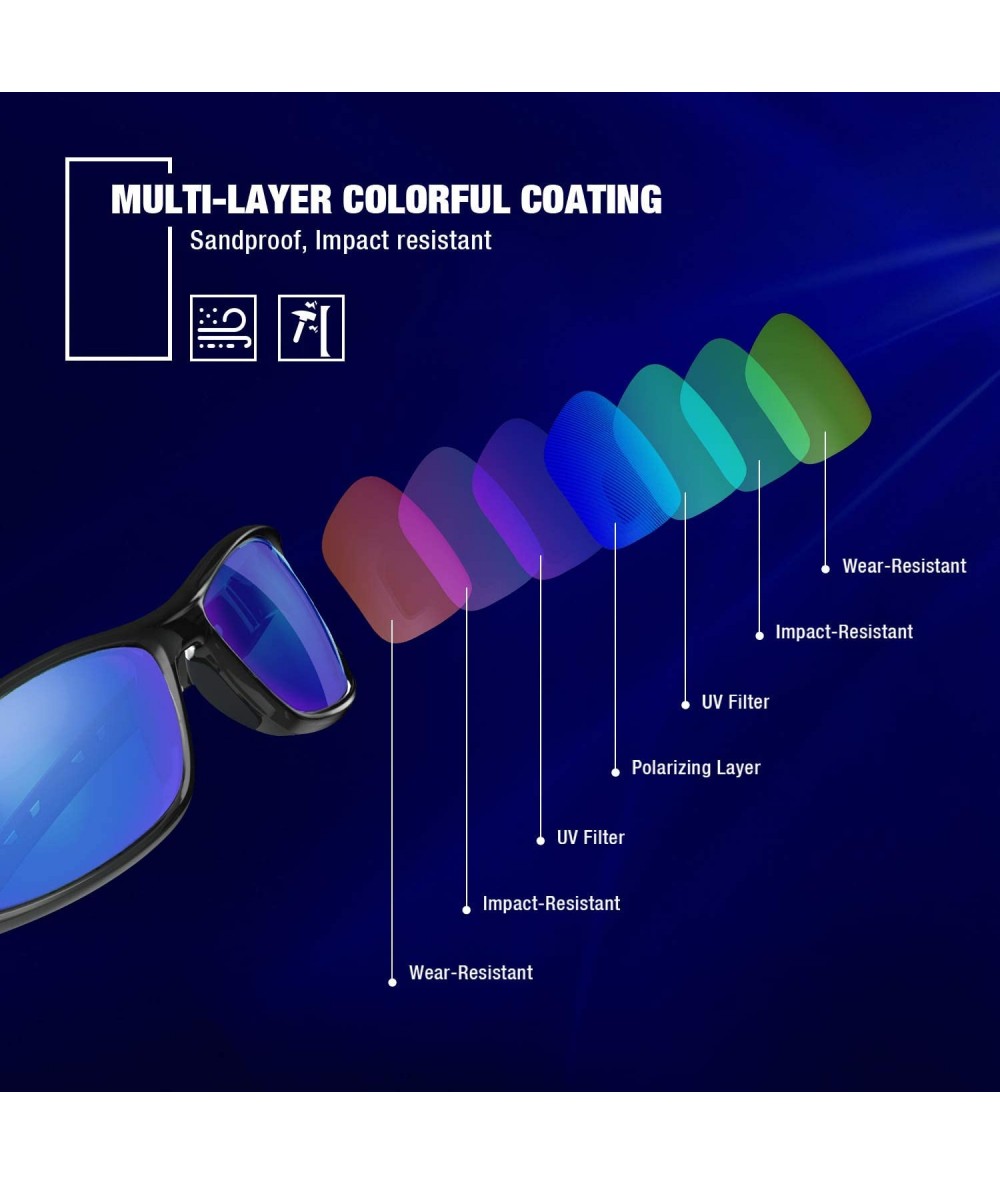 Polarized Sports Sunglasses for Men Women Cycling Running Driving Fishing  Golf Baseball Glasses EMS-TR90 Frame - C818O4YCKIS