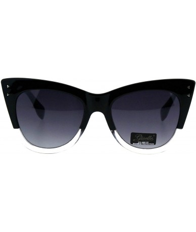 Butterfly Womens Fashion Sunglasses Square Butterfly Oversized Shades UV 400 - Black Clear (Smoke) - CL18KI78UKE $9.88